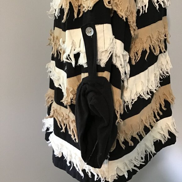 Yak Magik Fringed Button Front Lightweight Cardigan Size M - Picture 6 of 14